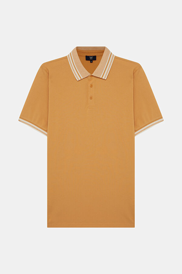 AÇIK TURUNCU POLO YAKA T-SHİRT