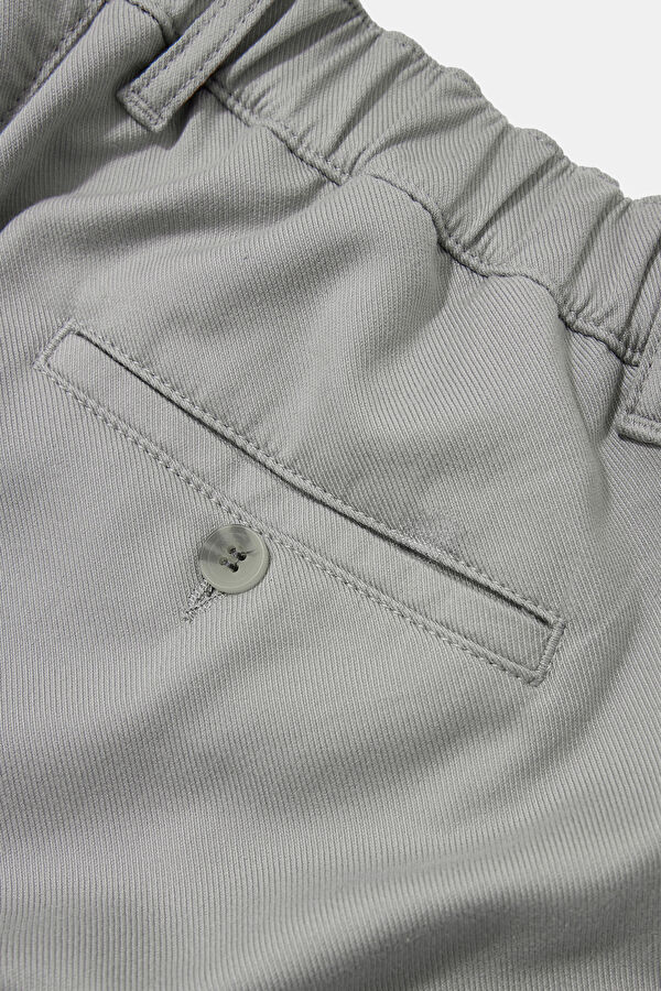 GRİ DAR PAÇA BEŞ CEP SPOR PANTOLON 4
