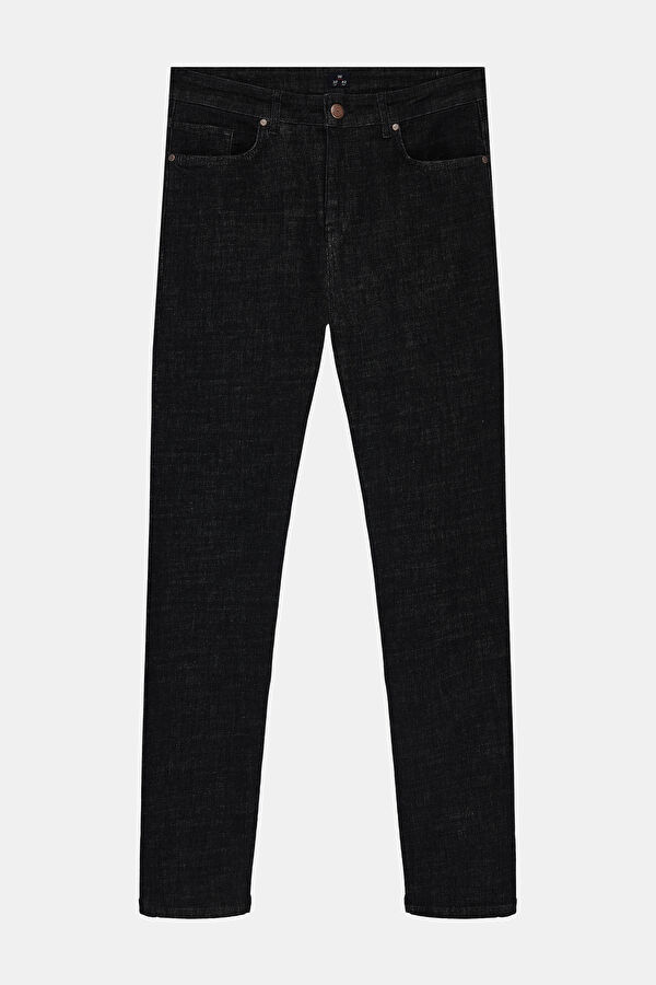 SİYAH BORU PAÇA BEŞ CEP JEAN PANTOLON