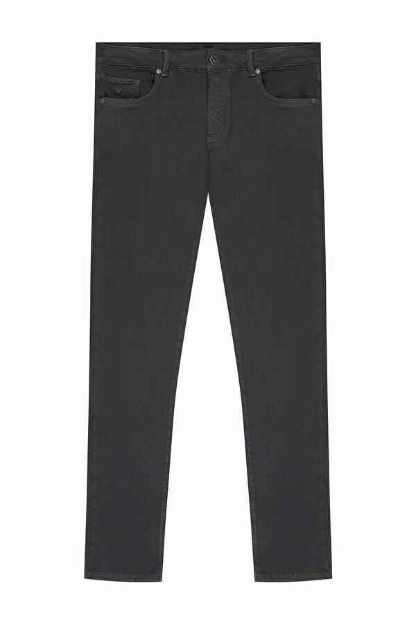GRİ DAR PAÇA BEŞ CEP JEAN PANTOLON