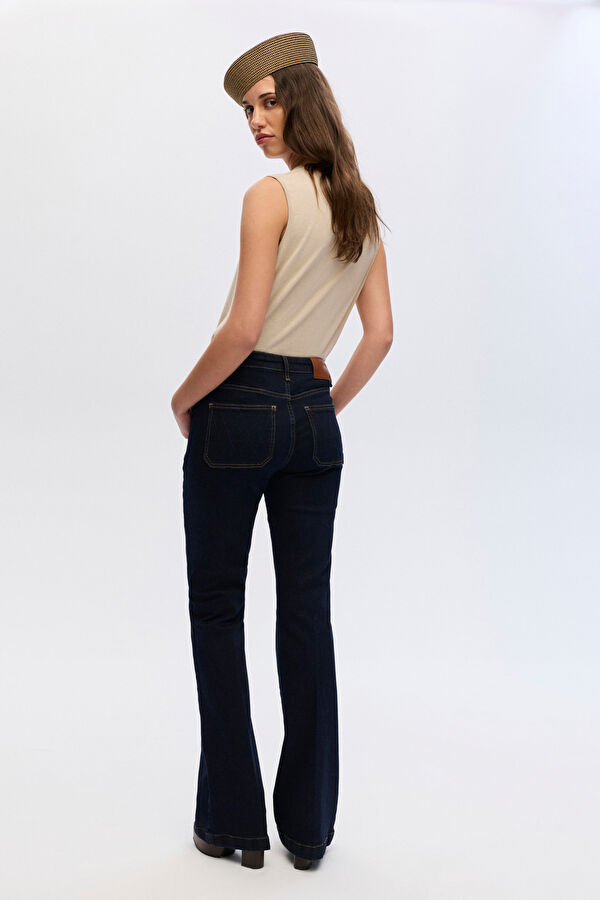 İNDİGO BOL PAÇA STANDART JEAN PANTOLON 2