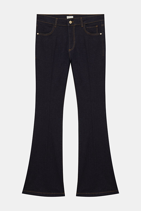 İNDİGO BOL PAÇA STANDART JEAN PANTOLON 4
