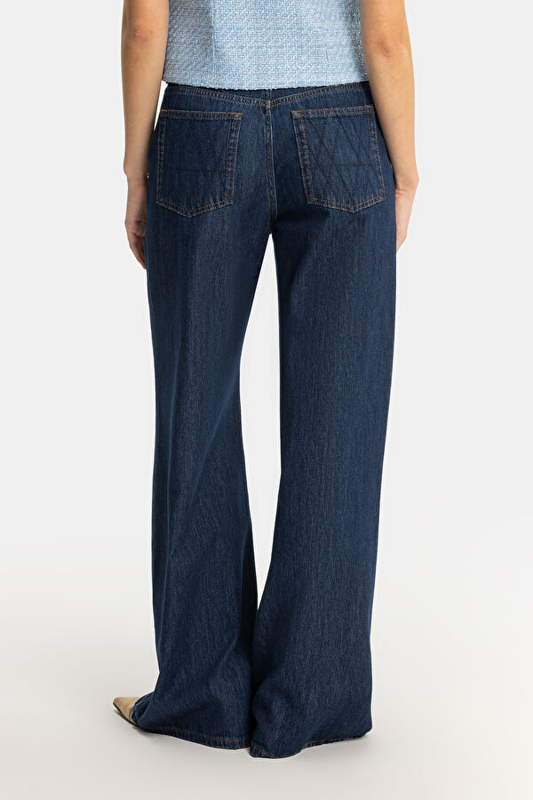 İNDİGO BOL PAÇA STANDART JEAN PANTOLON 3