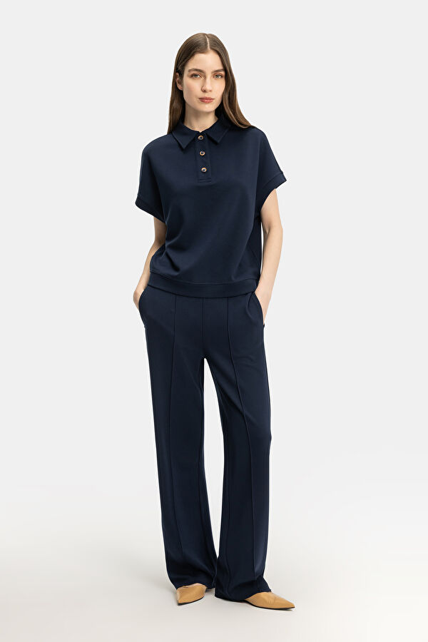 LACİVERT POLO YAKA SWEATSHIRT 4