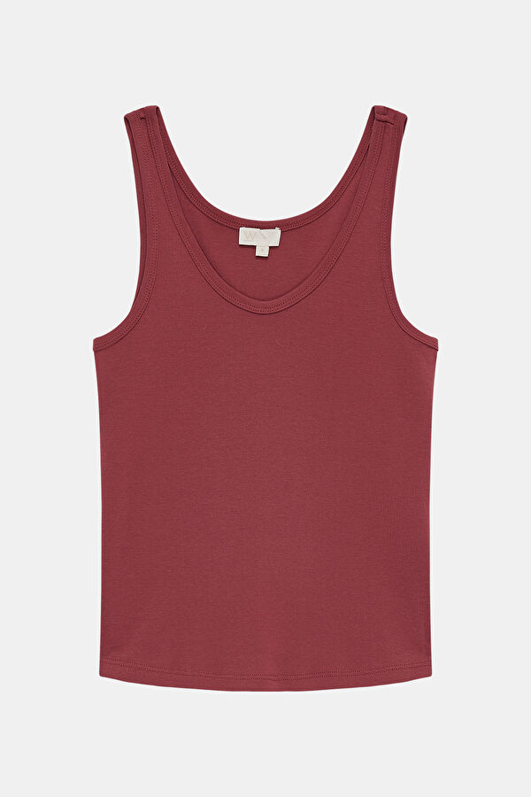 BORDO KOLSUZ T-SHİRT