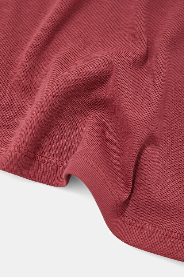 BORDO KOLSUZ T-SHİRT 4